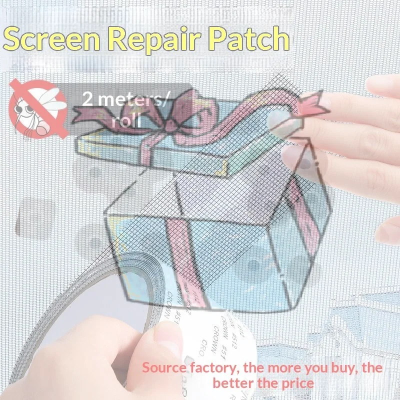 【CCA】2M Window Screen Repair Tape With Strong Self Adhesive For Home Window Door Mesh Hole Fixing Anti Mosquito And Insects