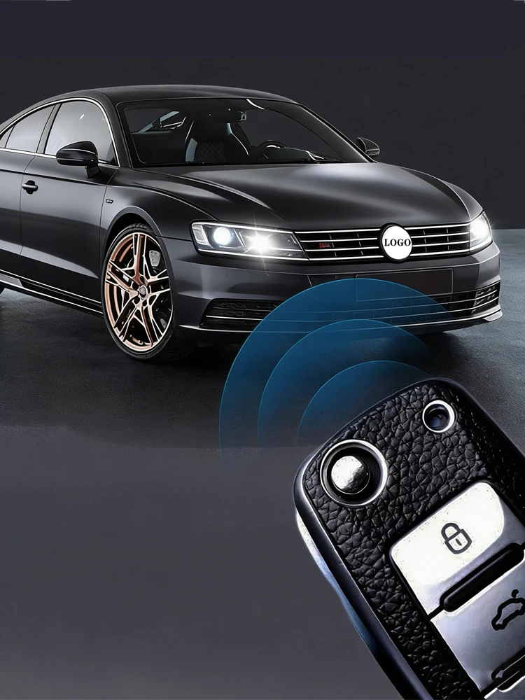 Leder-TPU Autoschlüssel-Hülle Vollständiger Schlüsselschutz für VW Volkswagen Polo Tiguan Passat Golf Jetta Lavida Skoda Octavia