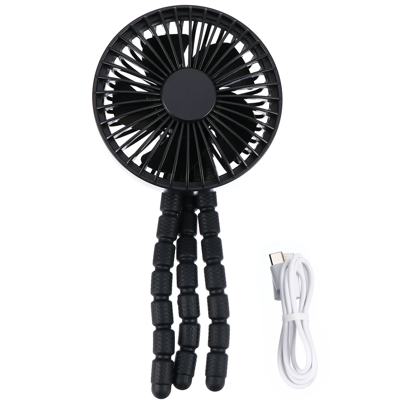 Mini Flexible Tripod Fan Rechargeable Silent USB Portable Air Cooler Clip on Outdoor Handheld Fan Sports Air Cooler