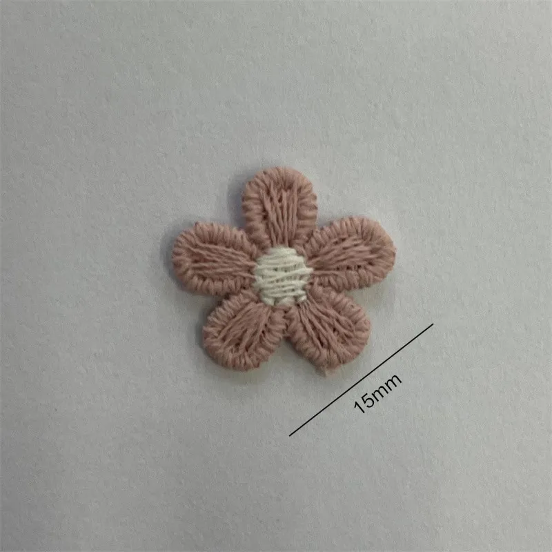 100Pcs Embroidered Flowers Appliques Patches DIY Arts Headwear Decor Material Clothes Hat Shoes Brooch Hair Handmade Accessories