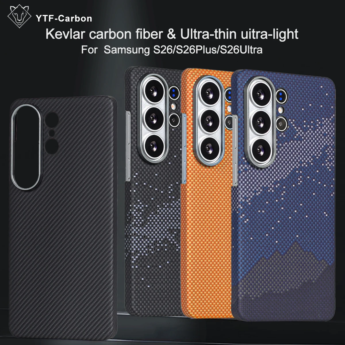 Étui magnétique YTF-Carbon pour Samsung S26Ultra, coque en fibre de carbone aramide pour Magsafe S26 S26Plus, accessoires pour téléphone portable