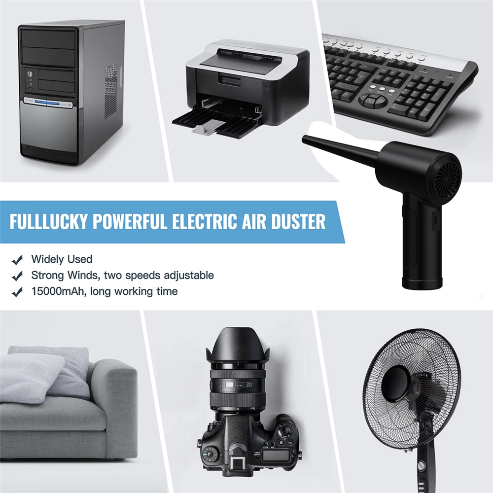 Wireless Air Duster Dust Blower Handheld Dust Collector Rechargable Portable High Power Air Duster for Laptop Car Clean Keyboard