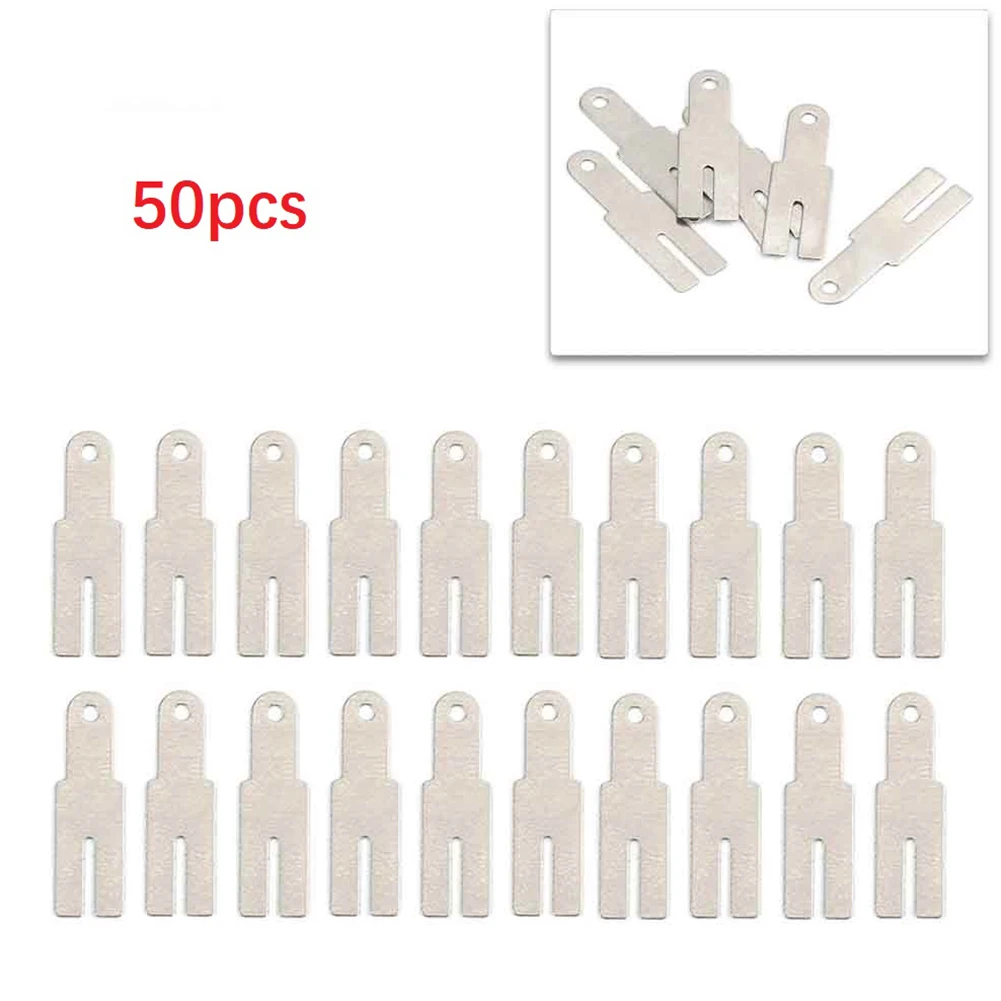 20/50pcs Y Shaped Nickel Sheets Battery Nickel Plated Steel Strip For Spot Welder Nickel Plated Steel Strip Welding Connector