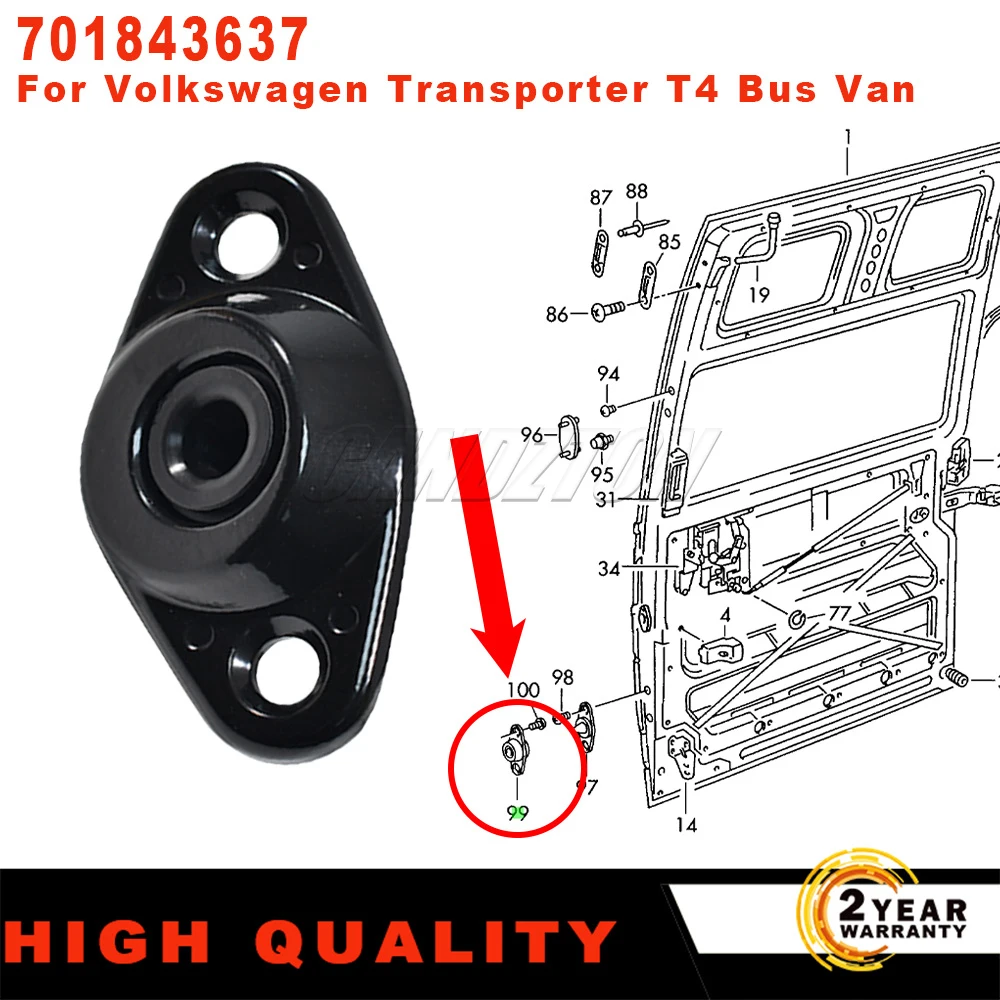 

1Pc New Sliding Door Metal Catch Plate black 701843637 For VW Transporter T4 Bus Van 1990-2003 Easy Installation car accessories