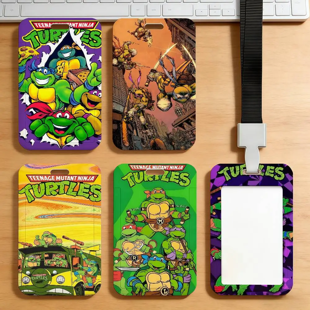 T-Teenage Mutant Ninja T-Turtles Card Holder Corporate Business Work Badge Holders Uisex Credit Bus Daily Commute ID Case