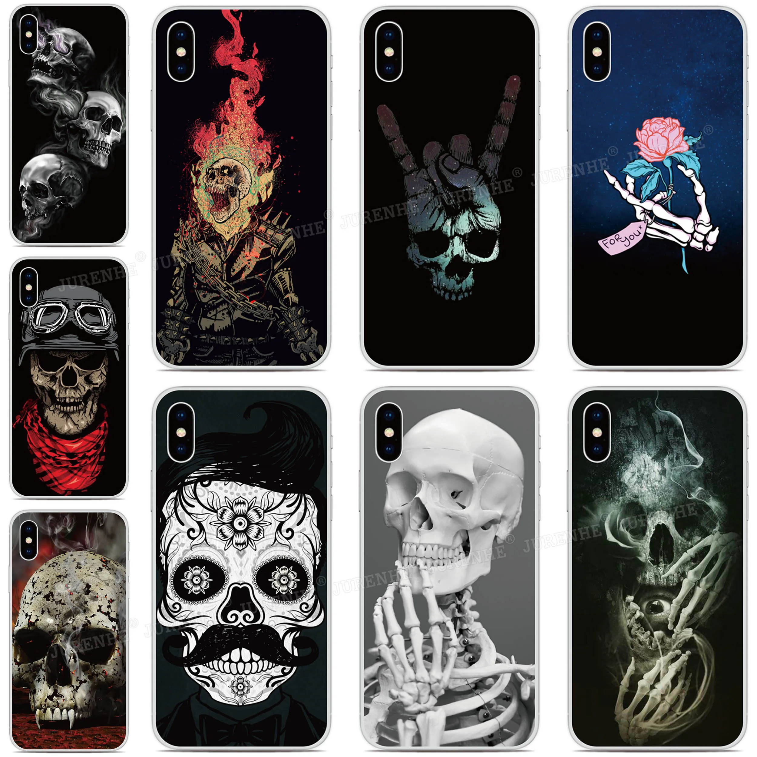 Skeleton Skull Bone Phone Case For Ulefone Note 21 20 19 18 Ultra 15 16 17 Pro 6 13P 12P 11P 10P 9P 10 12 14 Custom Photo Cover