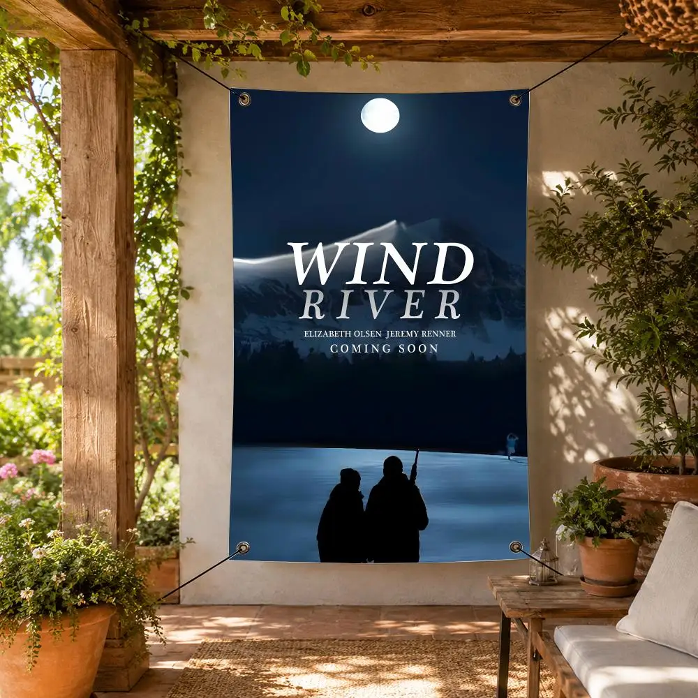Movie W-Wind River Flags Decorative Flag Banner for Indoor Outdoor Wall Garden Yard Porch Patio Home Party Decor