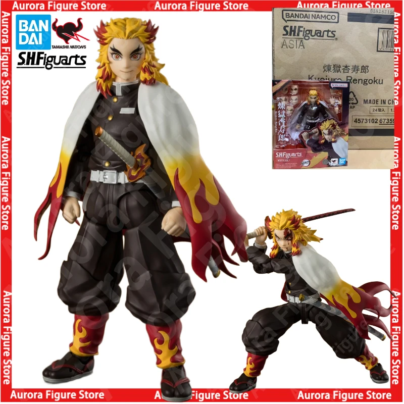 

In Stock 100% Original Bandai S.H.Figuarts SHF Demon Slayer Kyojuro Rengoku Flame Pillar Action Figure Collectible Model Hobby