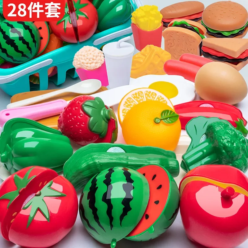 Pretend Play Toys Kitchen Fruit Cutlery Toy Baby's Recognition Simulated Apple Color Children DIY Creative Gift