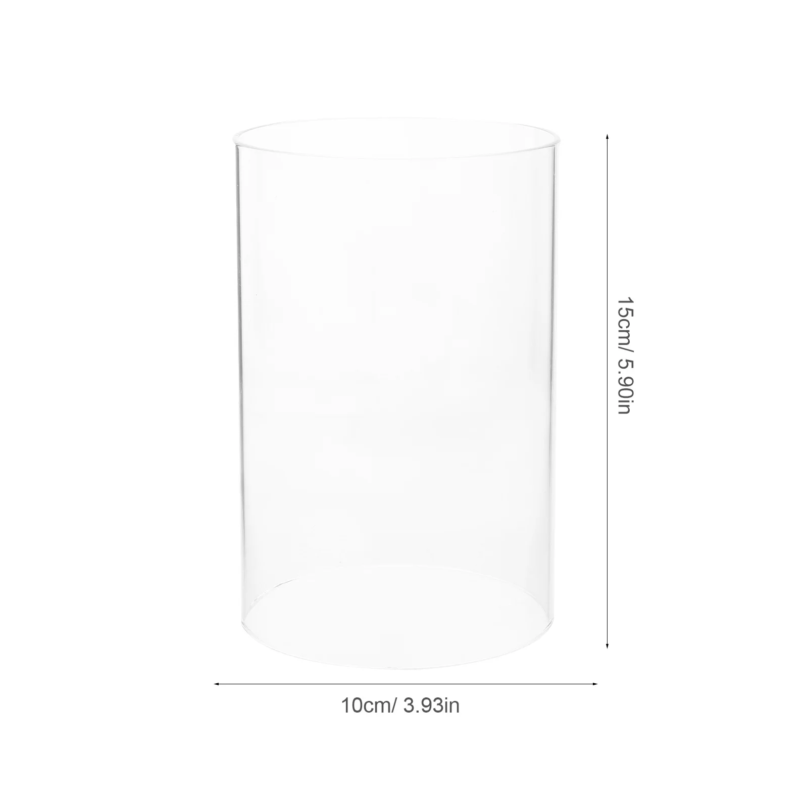 2 tampas de pilar de vidro transparente dos pces e castiçais românticos do cilindro das tampas de vidro à prova de vento