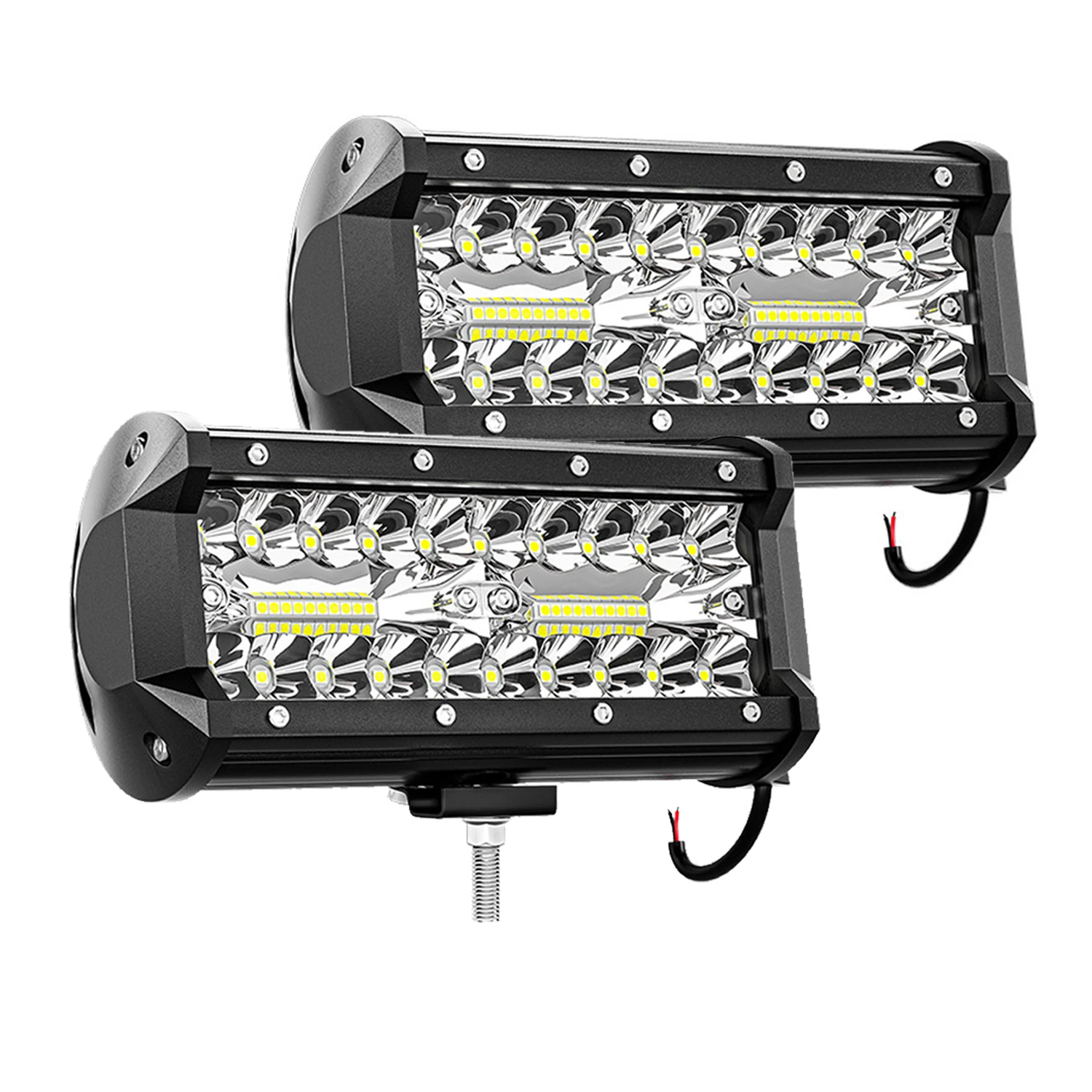 2 Stück LED-Arbeitsscheinwerfer KFZ 12V 24V IP67 Auto-Flutlicht Traktor-Scheinwerfer für Jeep SUV Bagger
