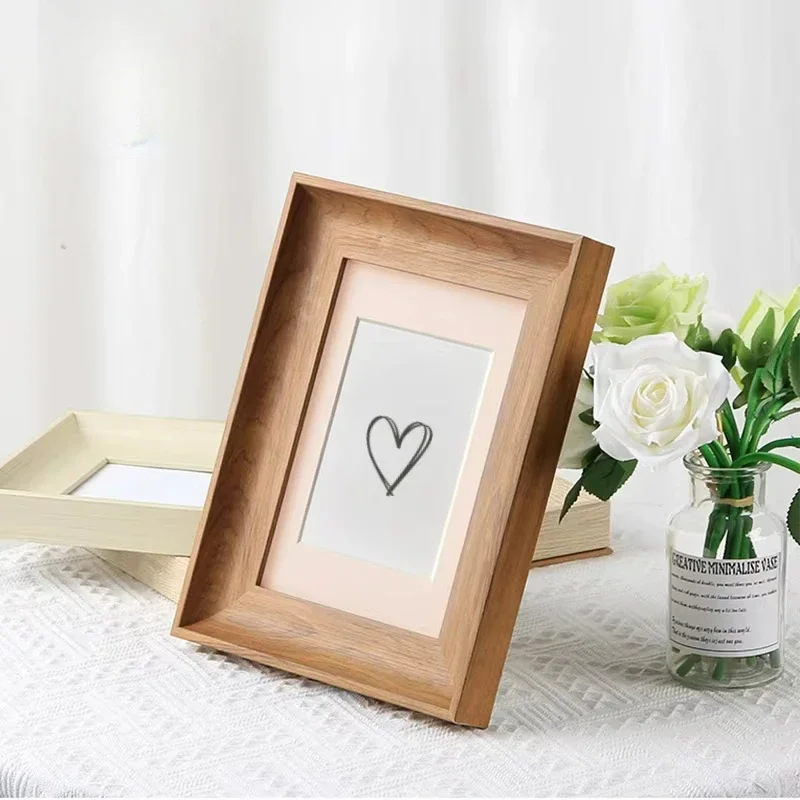 

5/6/7/8/10 Inch A4 Size Wooden Photo Frame Wood Photograph for Family Lovers Display Picture Festival Decoration Gift