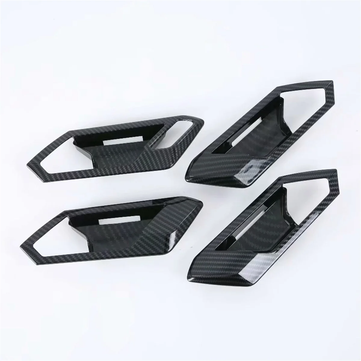 

For VW T-Roc 2018-2024 Carbon Fiber Car Inner Door Handle Bowl Cover Trim Accessories