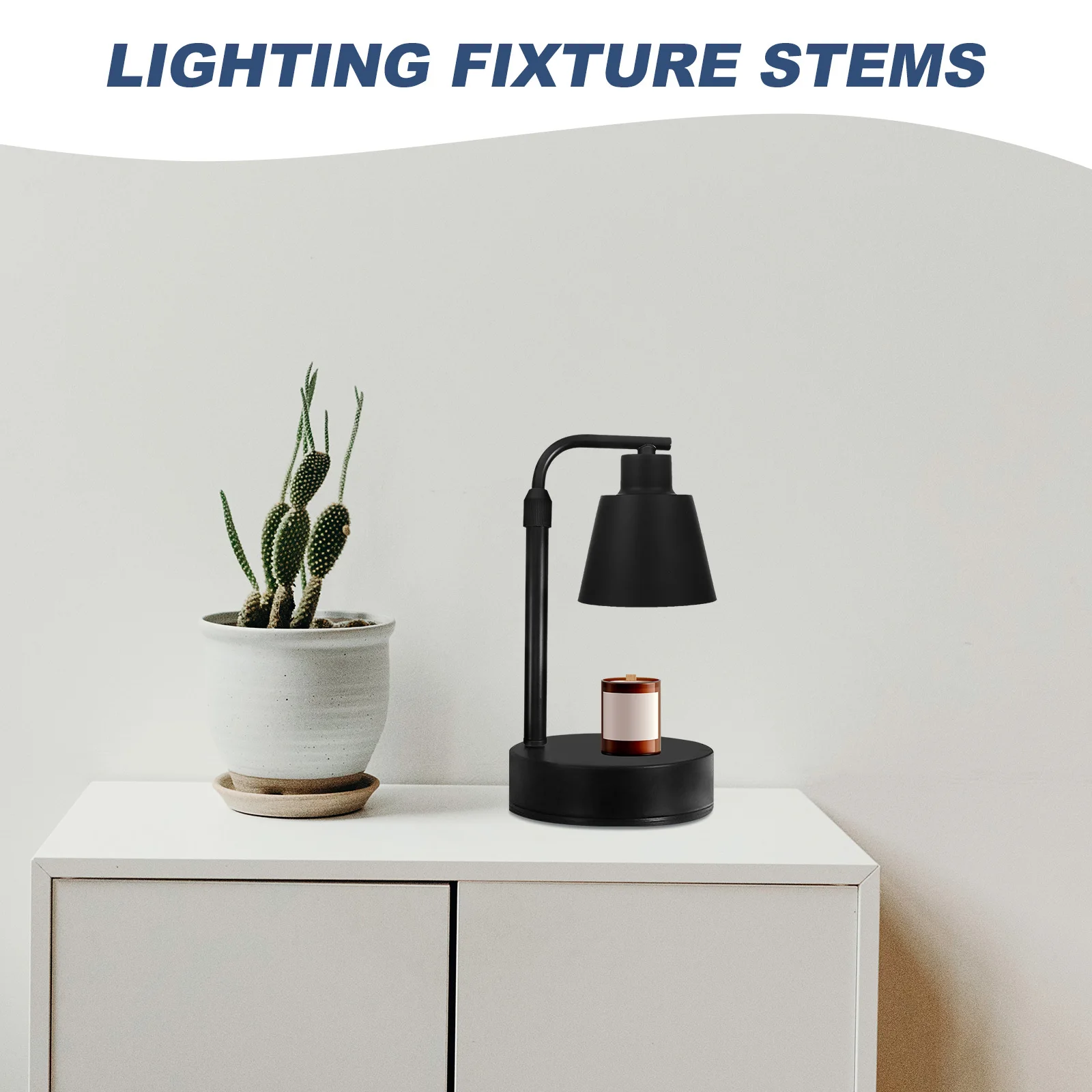 

1Set Aromatherapy Lamp Accessory Curved Iron Stem with Threaded Design for DIY Table Lamp Making Elegant Lighting Fixture Part