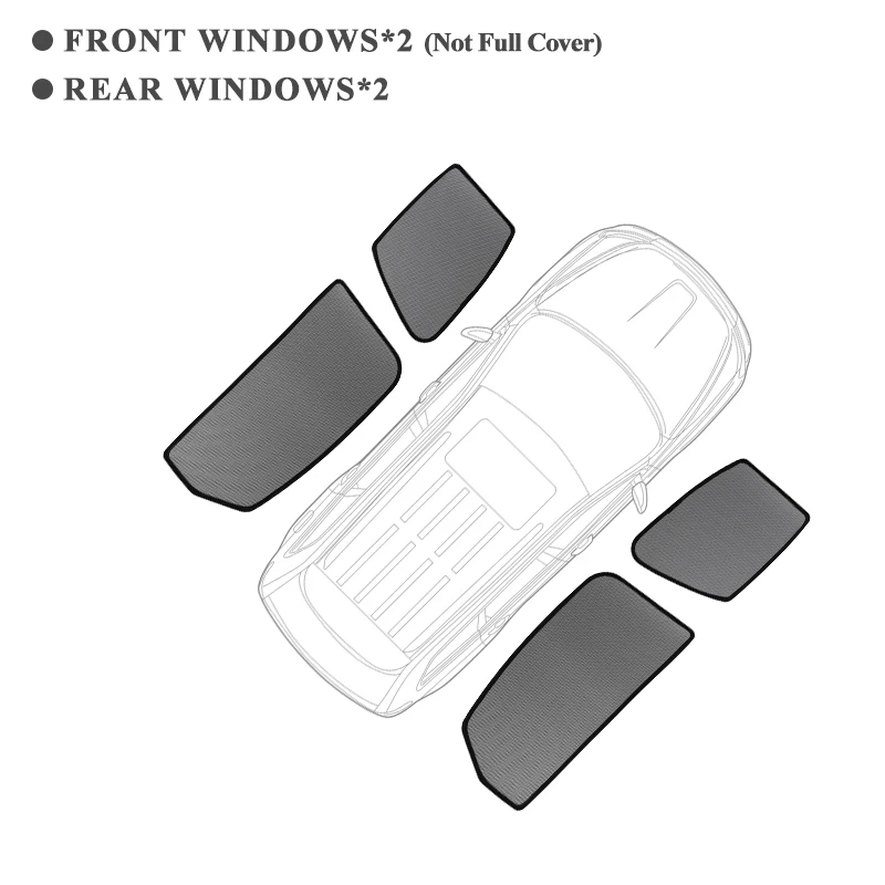 Voor KIA NIRO 2017 2018 2019 2020 2021 2022 Auto Zonnescherm Voorruit Magnetische Mesh Gordijn Achterzijde Venster zonneklep Schaduw