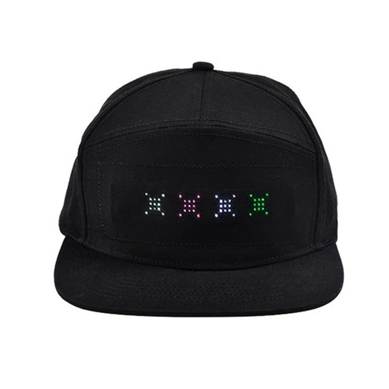 

DIY LED Light Display Screen Smart Matrix Hat APP Controlled Display Signs Caps Bluetooth Baseball Hat