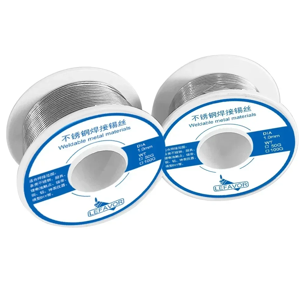 Soldeer 25/75 20-200g Tin Schone Rosin Core 0.8/1.0mm Lassen Soldeerbout Reel Flux 2% 1-5pcs Elektronische Soldeerdraad