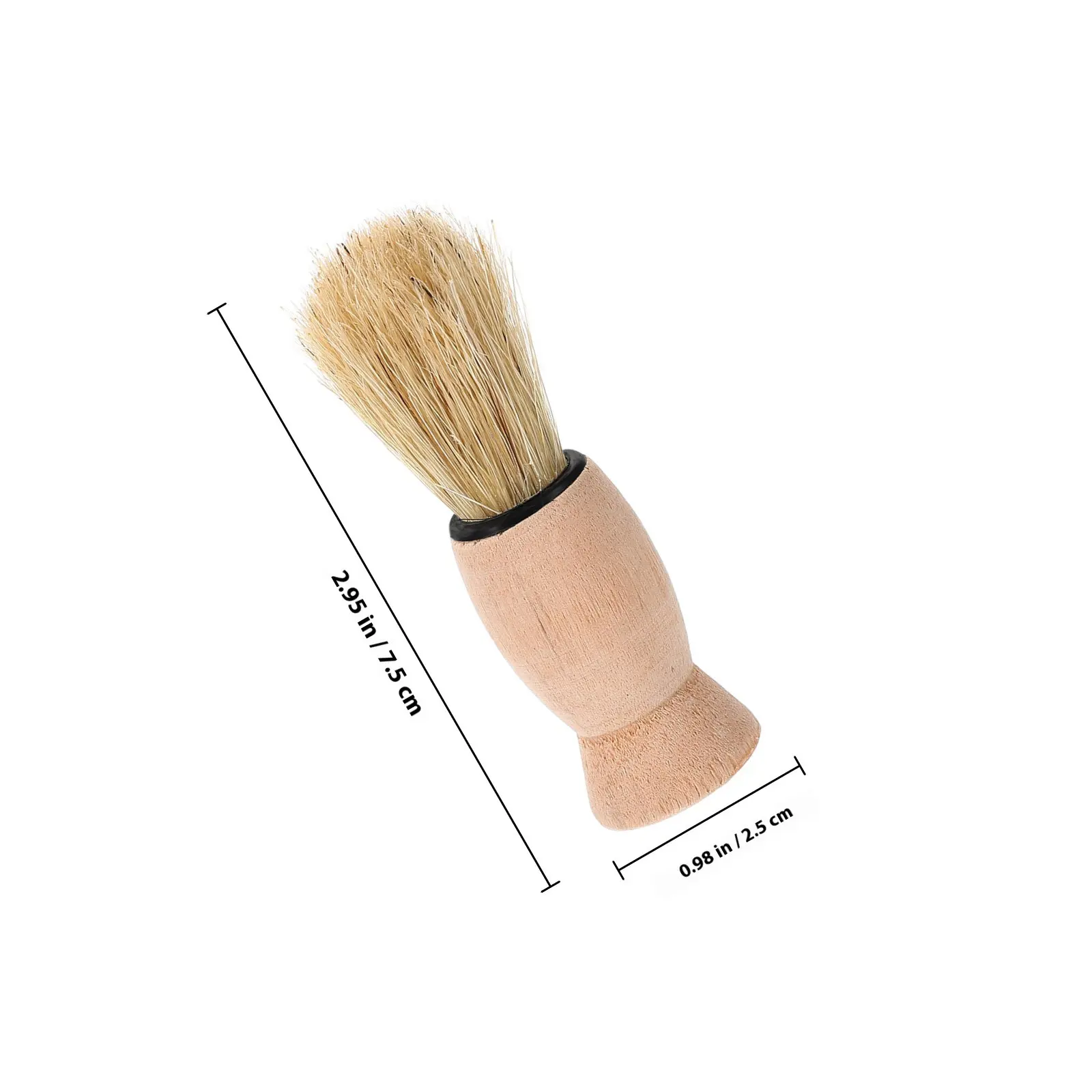 Men Beard Brush Soft Non Irritating Bristles Vintage Barber Brush for Home Salon Grooming Beard Styling Hair Sweeping Shaving