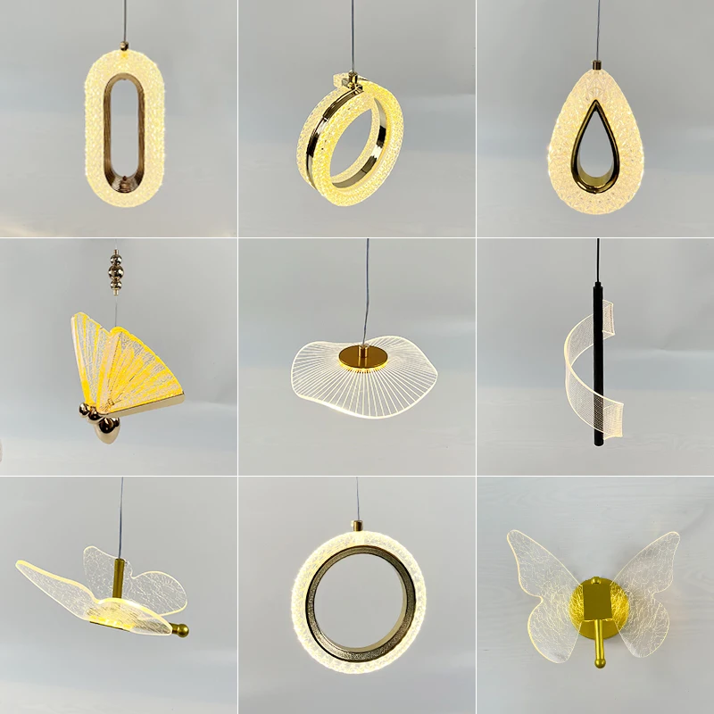 Bauhaus Fashion Circular Suspension Design Metal LED Pendant Lights Art Indoor Lamps for Living Room Home Decoration Chandeliers