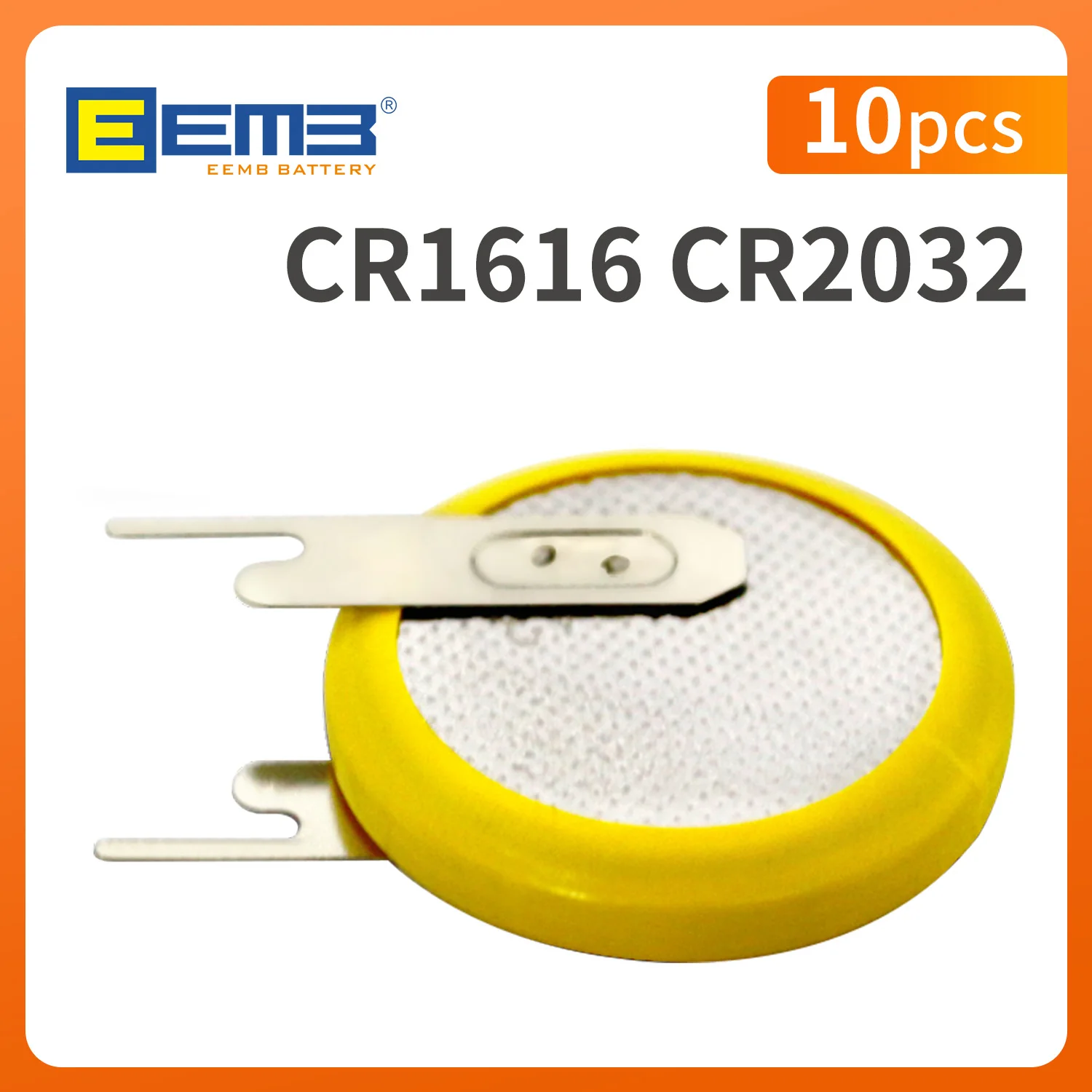 10PCS 버튼 셀 CR1616 CR2032 배터리 PCN2 솔더 탭 코인 배터리 Li-MnO2 비 충전식 EEMB 브랜드
