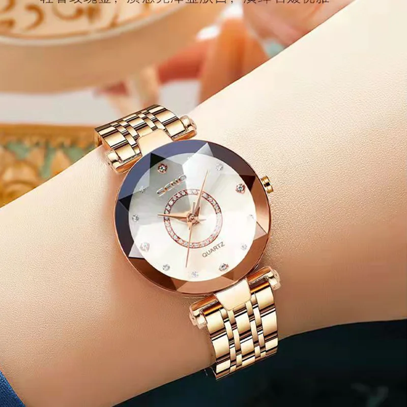 SENO Ladies Watch Fashion Jewelry Watch For Women Christmas Ornaments Sapphire Style Women Watches Luxury