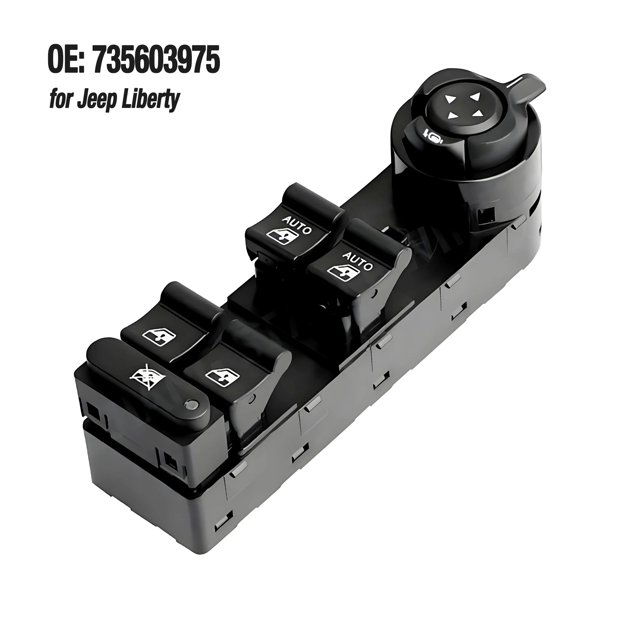 735603975 7356039700 For Jeep Renegade Liberty 2016-2023, Electric Lifter Power Window Master Control Switch Button