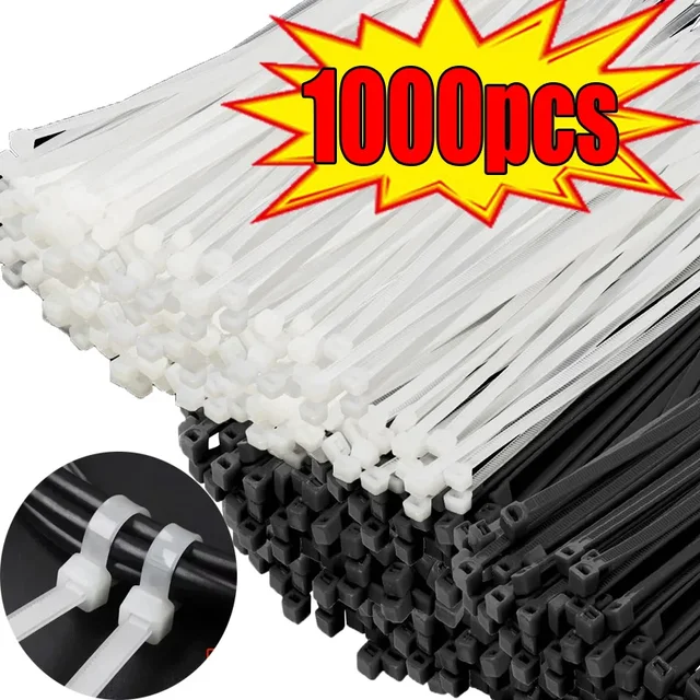 Plastikowy kołnierz zaciskowy Opaska kablowa Zaciskanie Scratch Cable Dołącz kabel na rzep Samoblokujące nylonowe opaski kablowe Mocowanie