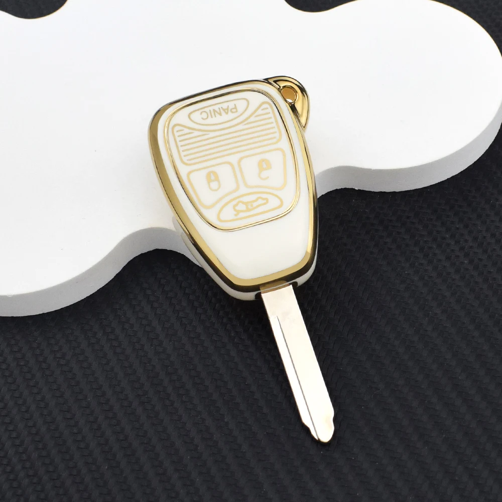 4Button TPU Car Key Fob Case Shell  for Dodge Durango Chrysler 300 Aspen Grand Voyager PT Cruiser for Jeep JK Commander Wrangler