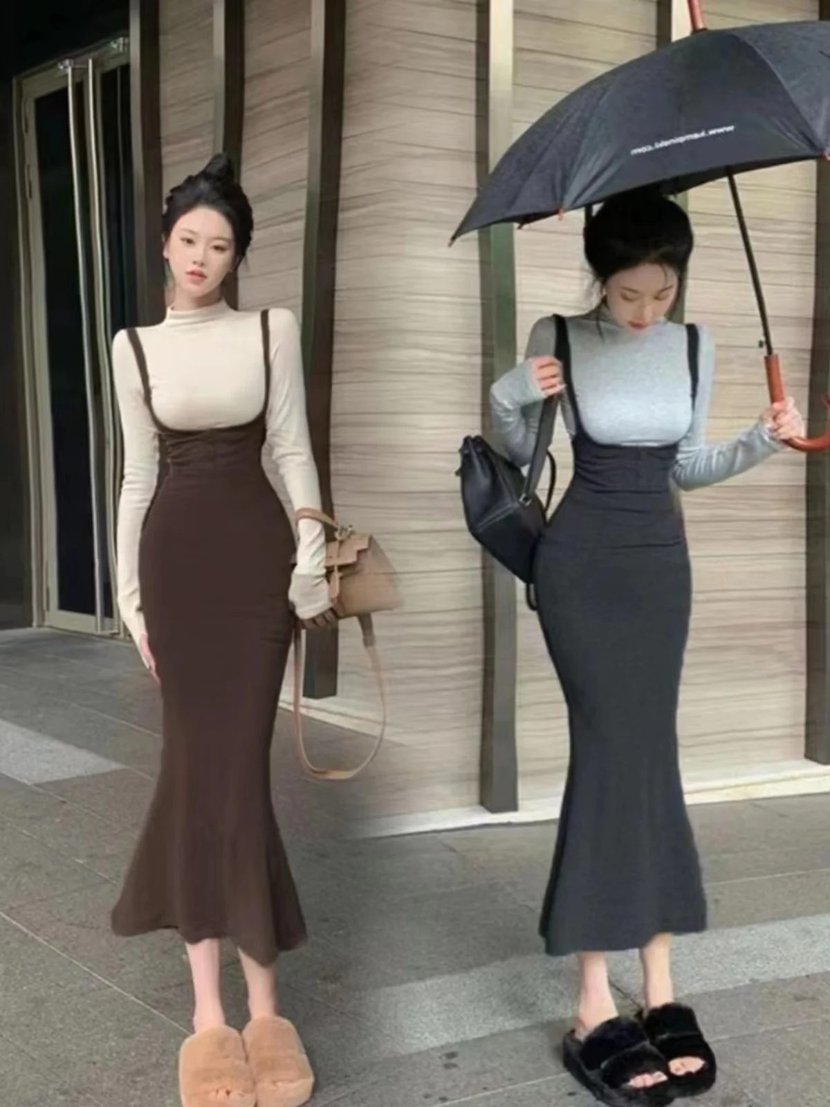 Hong Kong Weiyang Sle Dress for Women, Age-Reducing, Waist Hugging, Slimming Sheath, Pure Desire, Gyaru Fishtail