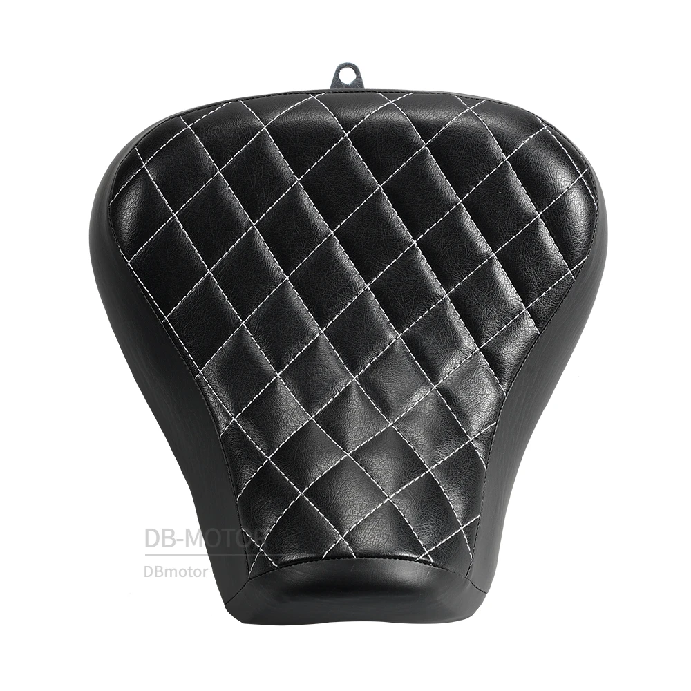 Black Driver Rider Solo Seat Motorcycle PU Leather Pad Fit For Harley Davidson Sportster XL 883 1200 Forty Eight 48 72 1983-2003