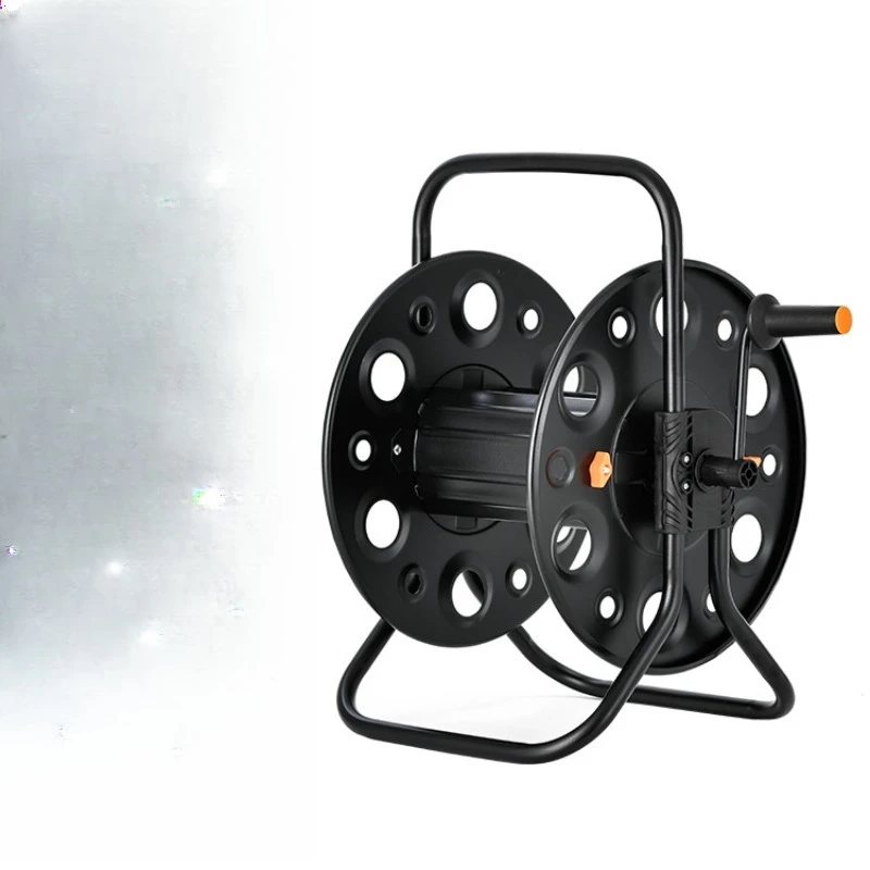 Household Farm Metal Portable Hose Reel, Automatic Rewind Water Pipe Storage Rack for Watering & Car Wash