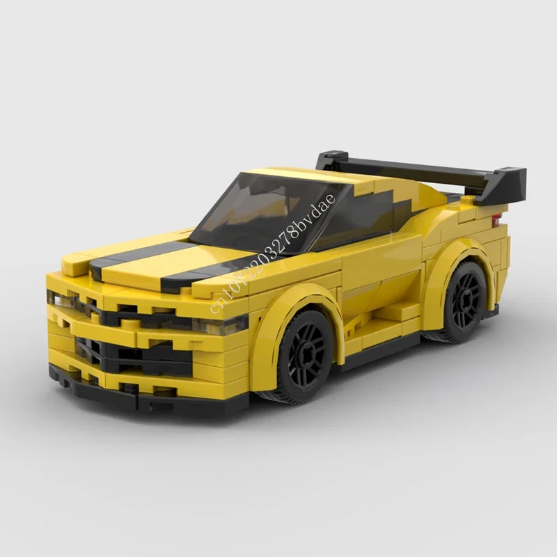 

180PCS MOC Speed Champions Bumblebees Chevroleted Camaro Model Building Blocks Technology Bricks DIY Assembly Kids Toys Gifts