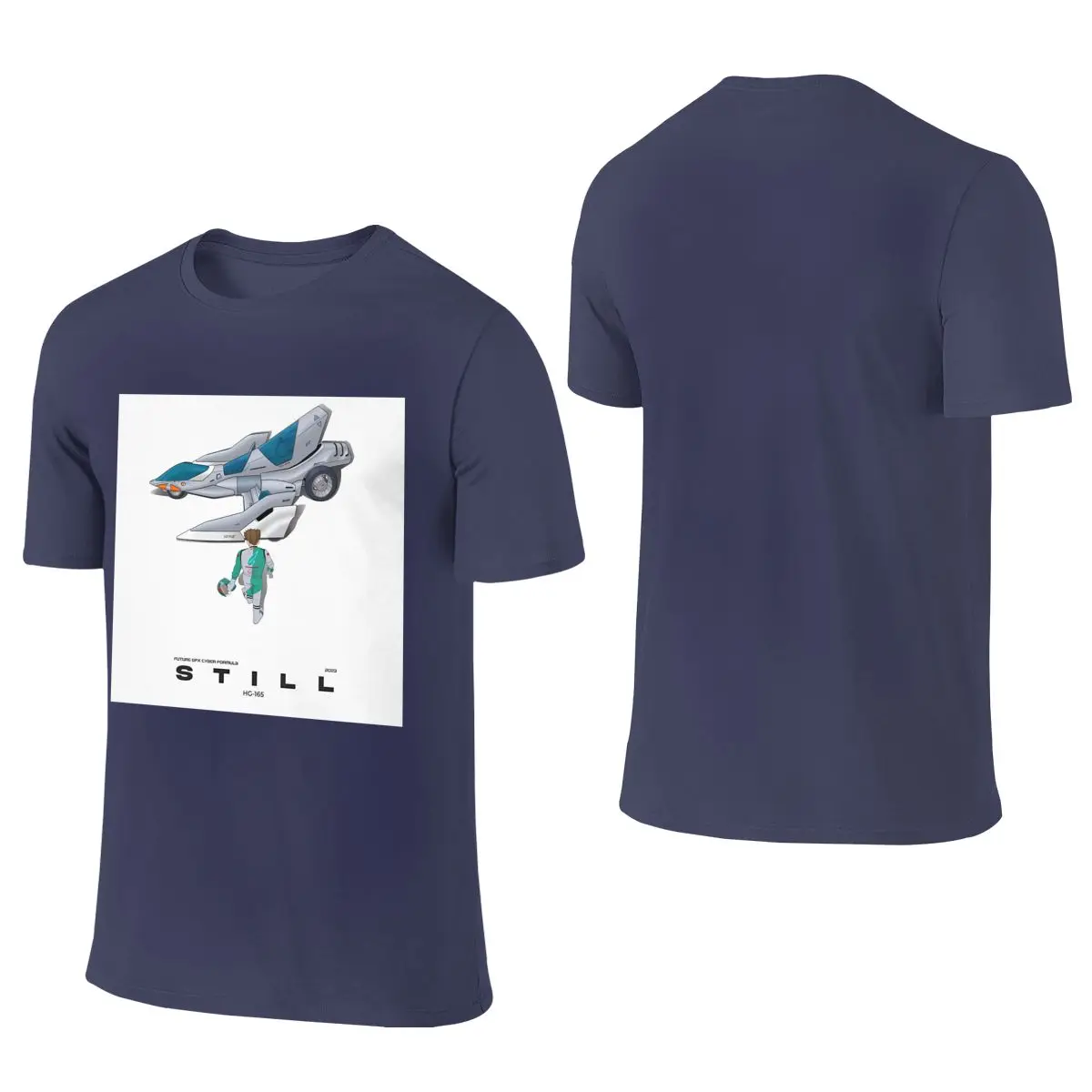 Cyber Formula Stormzender - Still HG-165 Crew Neck Reversible T-shirt Retro Academy   Tees