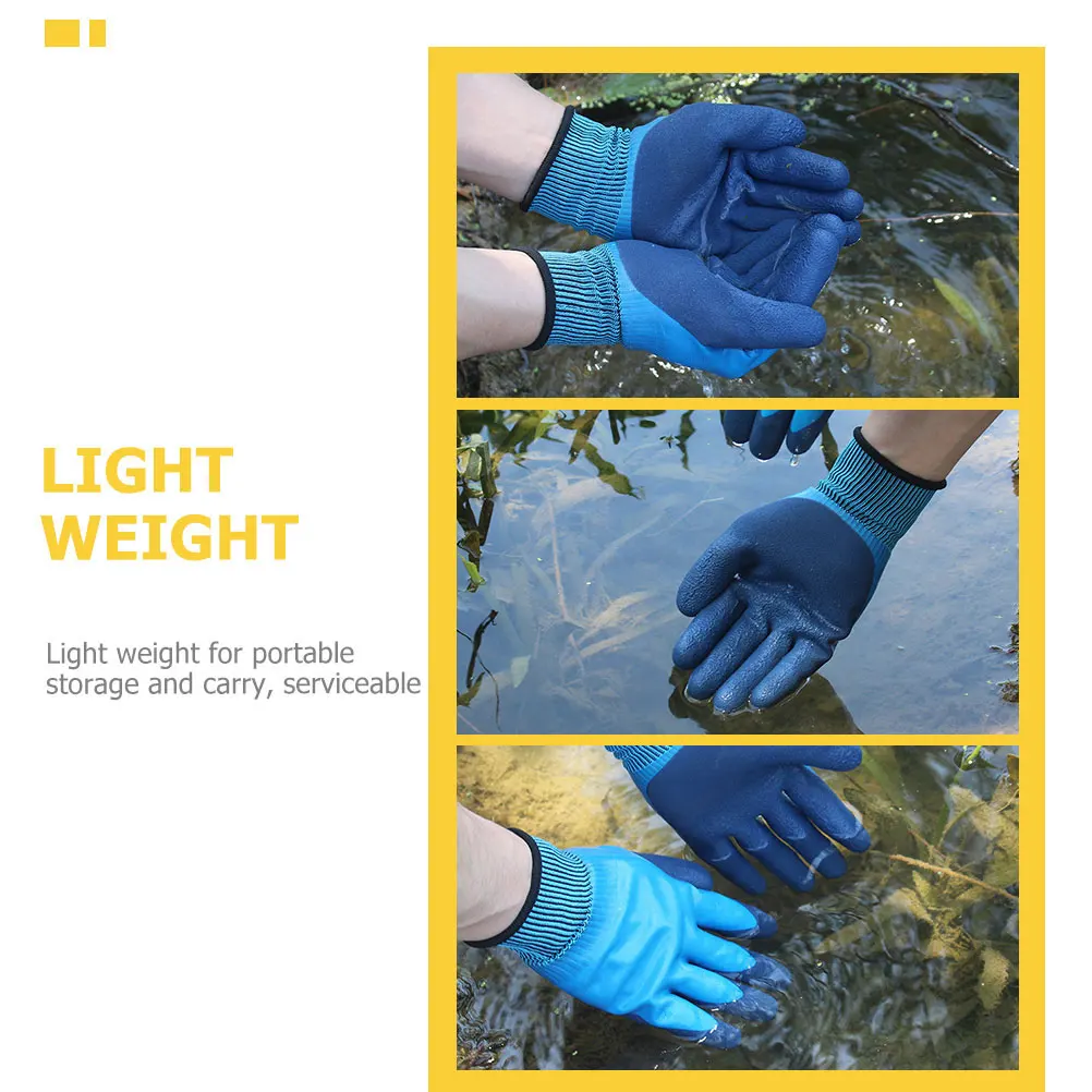 

Fishing Waterproof Anti slip Lightweight Portable Freshwater Saltwater Half finger Gloves Men Gardening Accessories Latex H