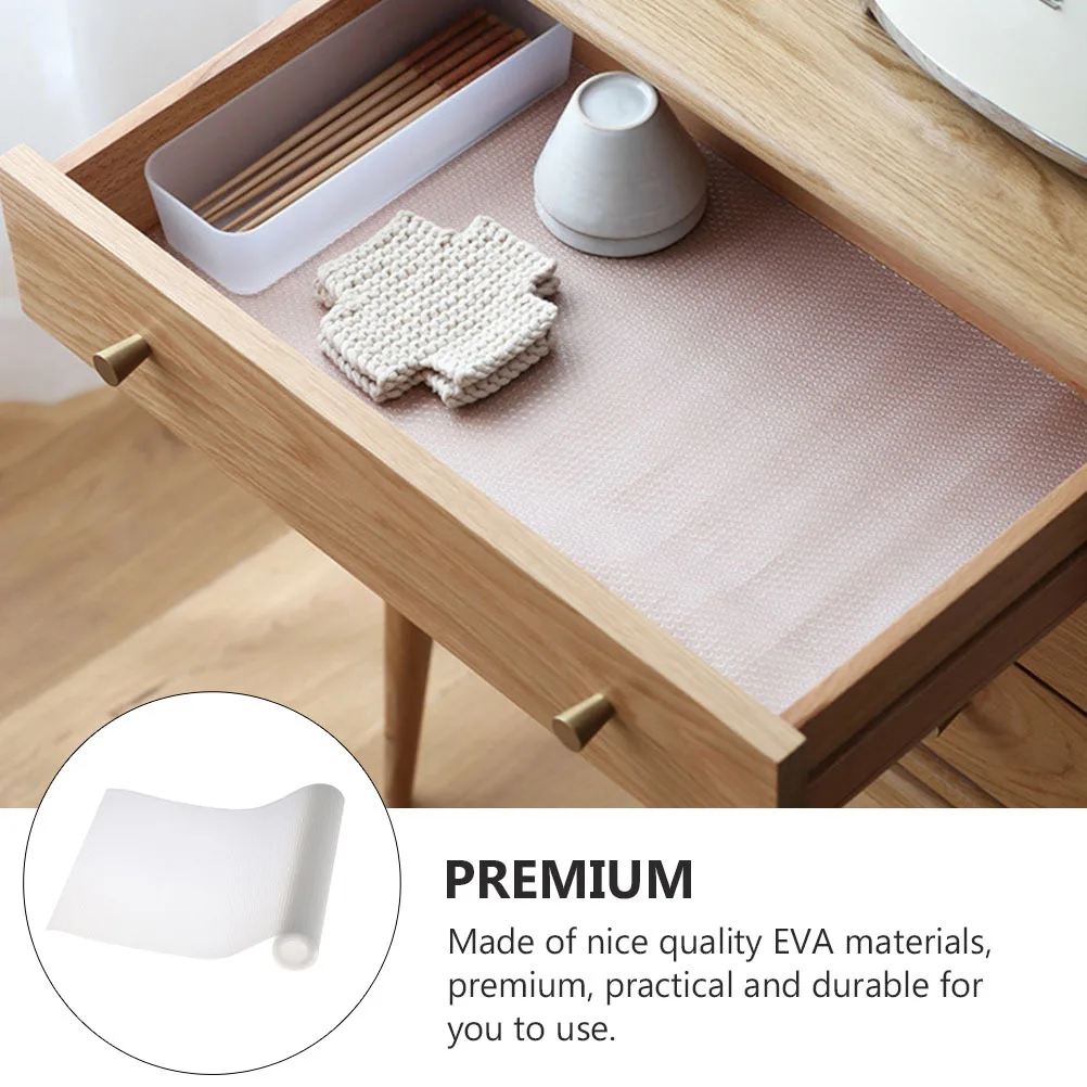 

2Pcs Transparent Eva Shelf Liners Nonadhesive Mats for Wardrobe Drawer Fridge Cabinet Liners Shelf Liner