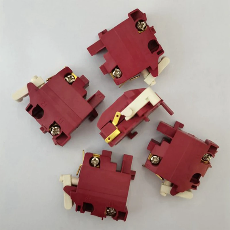 Trigger Button Switch Red Trigger Button Switch For  GWS7-125 Angle Grinder,Power Tools Accessories 5Pc