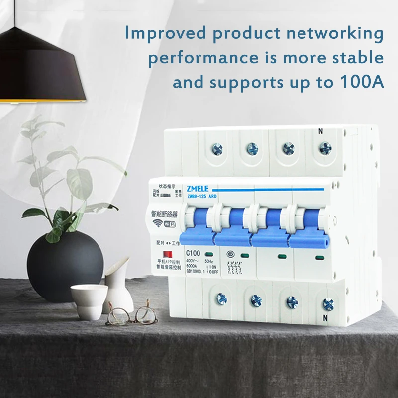 Reliable Smart Smartphone Controlled Timer Function Circuit Breaker Convenient Power /off Smart Home Efficient Wifi Wireless