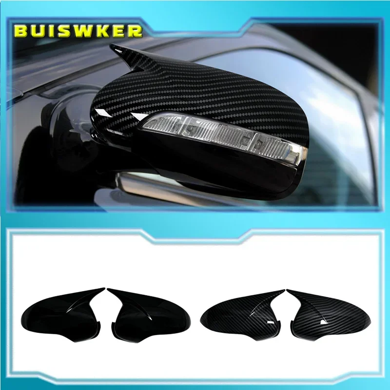 

Крышки корпуса бокового зеркала для Mercedes-Benz E-Class W211 2006-2008, черный стиль, крышка зеркала, автомобильные аксессуары