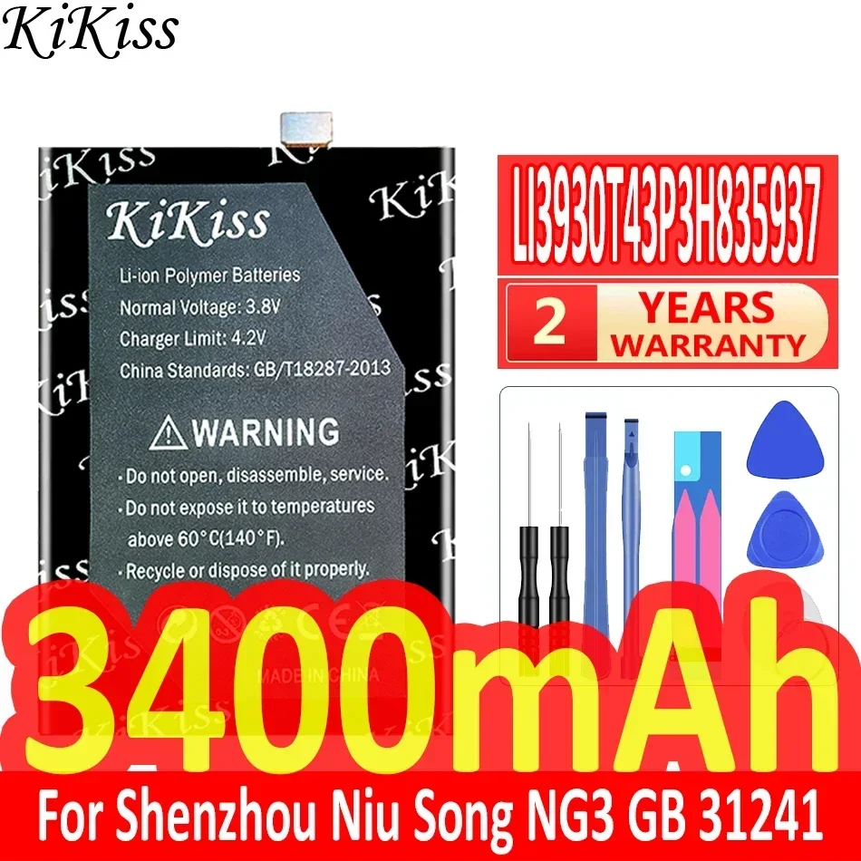 

Аккумулятор KiKiss 3400 мАч LI3930T43P3H 835937 Для Shenzhou Niu Song NG3 GB 31241