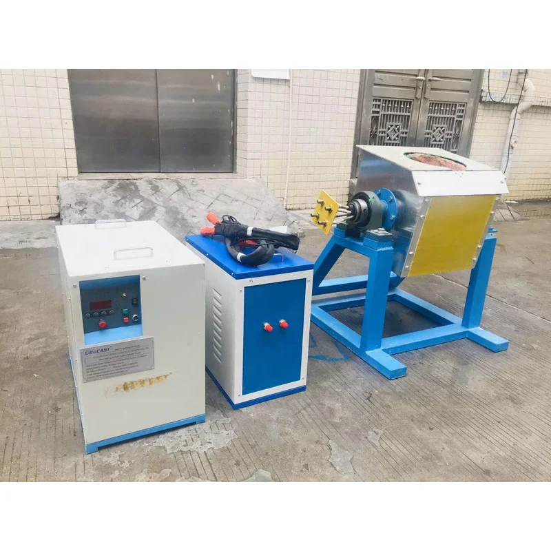 100Kg Medium Frequency Induction Metal Furnace Scrap Aluminum Iron Melting Equipment