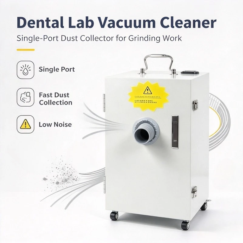 Dental Lab Vacuum Cleaner Single Double Hole CNC Dust Extractor Dental Technician Suction Machine for Denture Polishing
