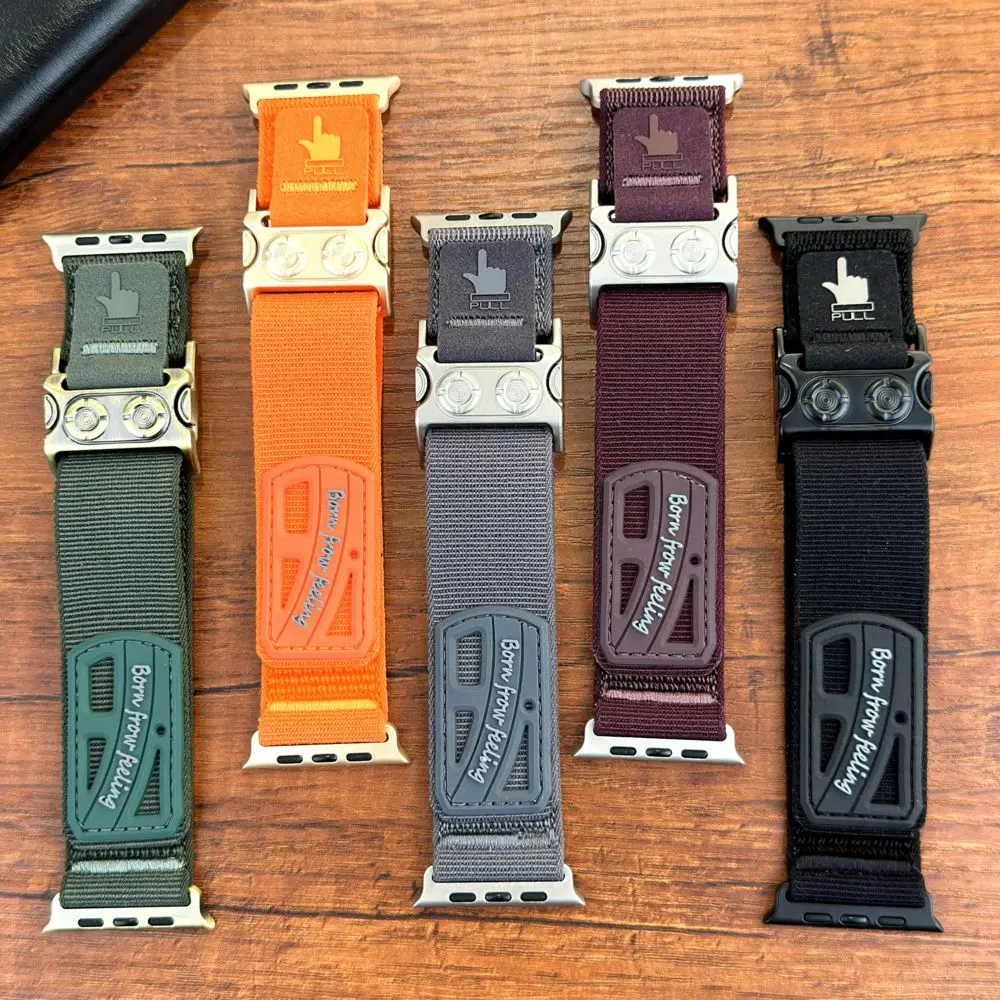 

Нейлоновый магнитный ремешок для Apple Watch, спортивный браслет для iWatch S11 10 9 8 7 6 5 4 3 2 SE, размеры 49, 46, 45, 44, 42, 40, 38 мм