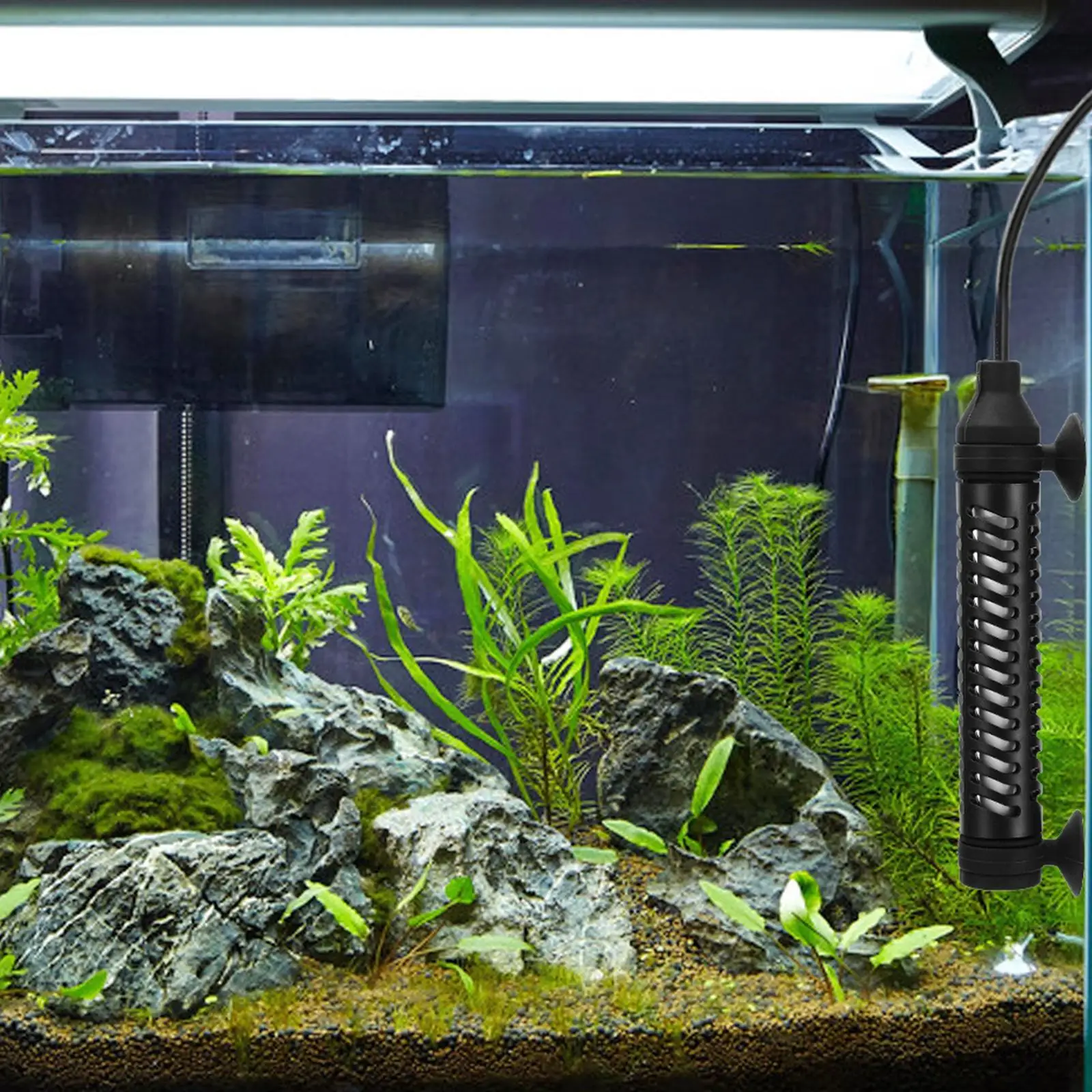Small Aquarium Heater 25W Thermostat Adjustable Submersible Water Heater Used for 1-15L Water Tanks Fish Tank Heating Rod