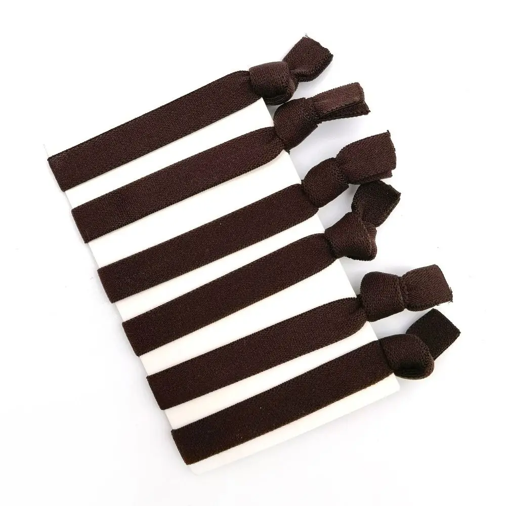 6 sztuk/zestaw płaskich, wiązanych akcesoriów do włosów z lat opaska do włosów brak uszkodzeń elastyczne gumki do włosów solidne męskie włosy kok opaska do włosów