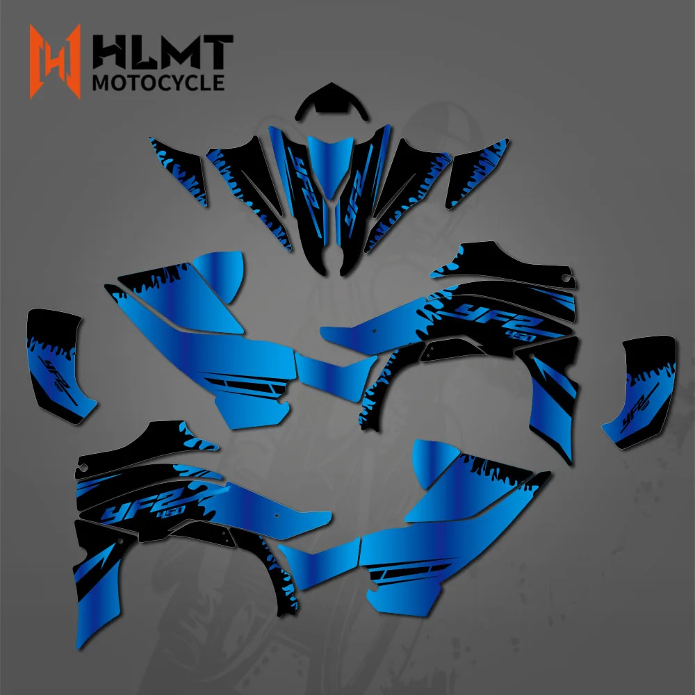 HLMT Grapgics Background Decal Sticker Kit for YAMAHA YFZ450R 7YFZ 450R 450 R 2014-2022 2015 2016 2017 Decoration