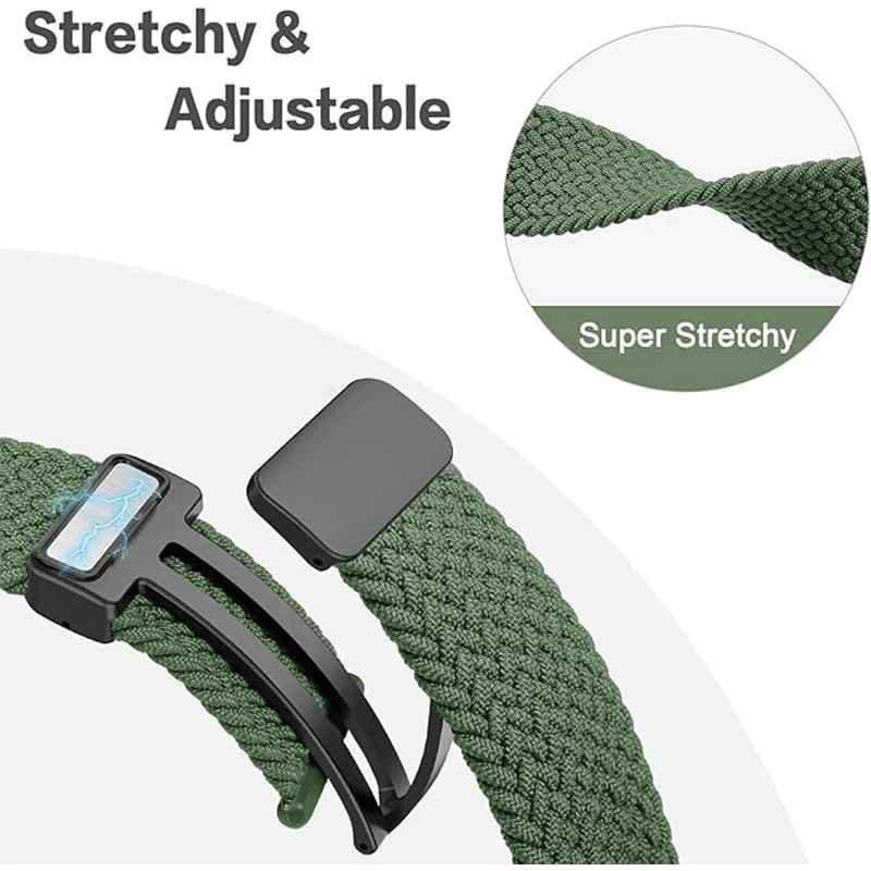 YASPARK Compatible with Huawei Watch GT 4 46 mm Strap, 22 mm Elastic Adjustable Nylon Strap for Huawei Watch GT 3, Huawei Watch