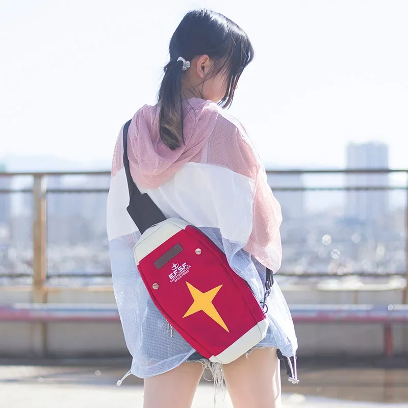 Harajuku mobile suit cosplay Gundam RX-78-2 shield bag red one shoulder bag unisex messenger bag