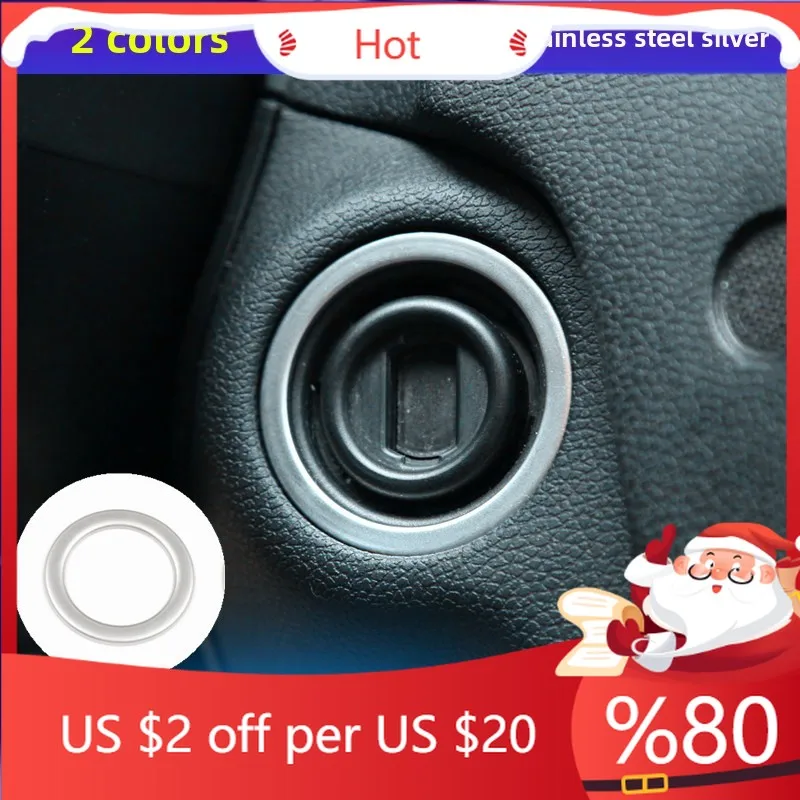 

Горячие эмблемы зажигания, круглая накладка на замочную скважину, кольцевая рамка, подходит для Mercedes Benz GLK X204 CLS W204 W212 2012 2013 2014 Silv