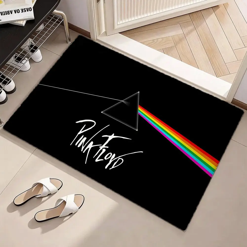 Iconic Rock Band P-Pink Floyds Floor Mat Soft Flannel Non-Slip Door Mat - Thickened Rug for Living Room Home Decor
