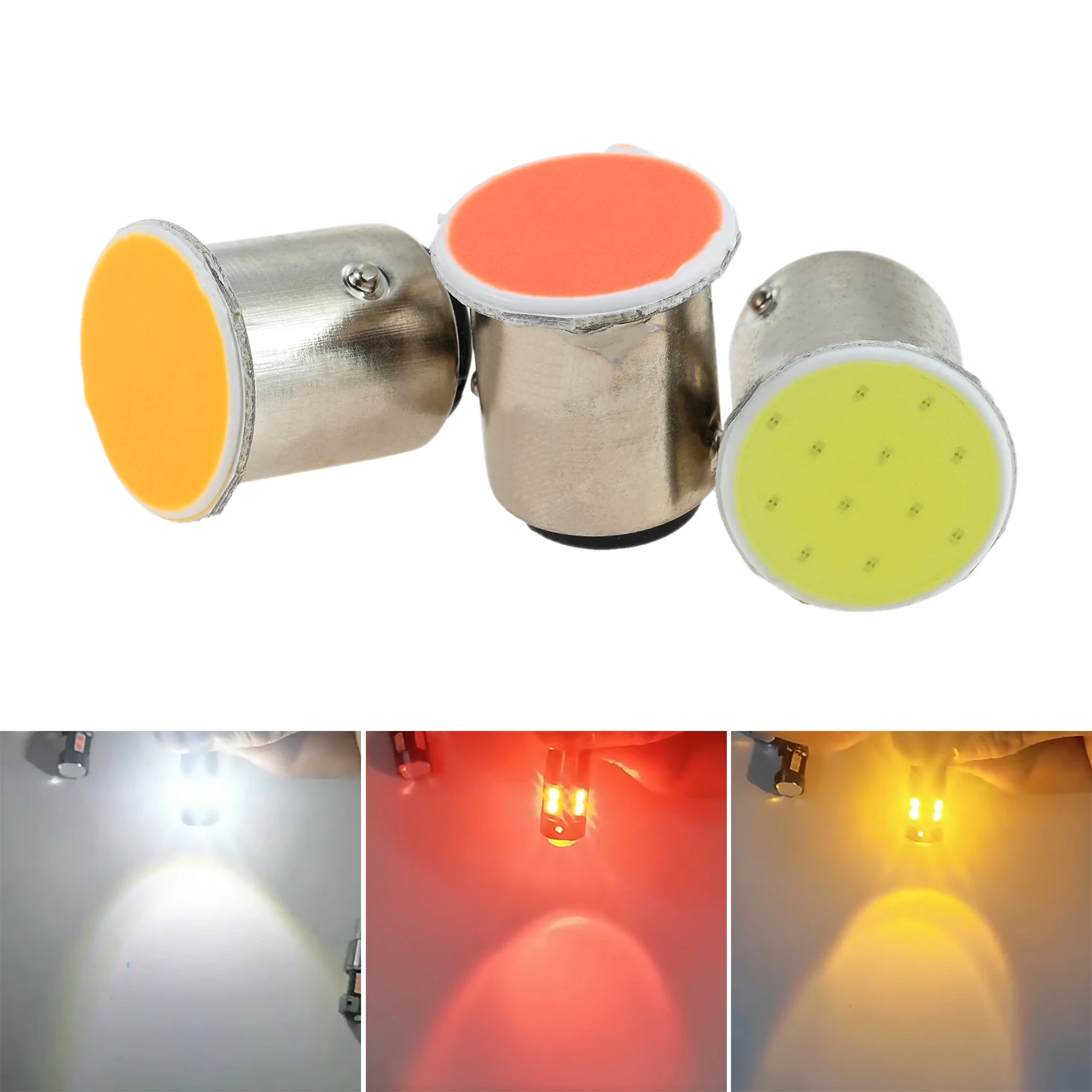 

10 Pcs 1157 COB LED Bulb,White/RedCar Turn Signal Lights,Reverse Brake Lights,Car LED Bulbs Turn Signal Lights,Car Accessories